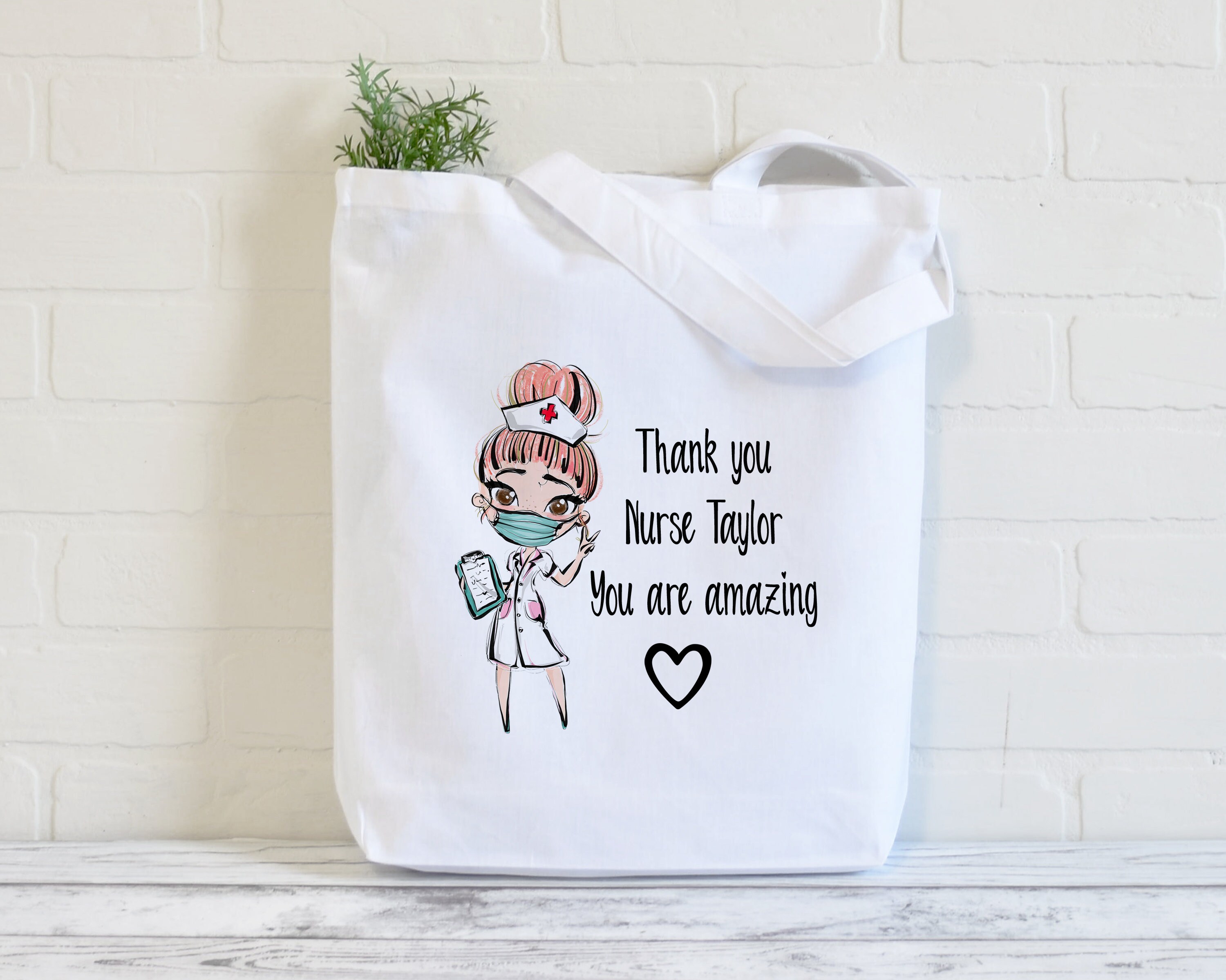 Nurse Gift Personalised Nurse tote bag Reusable bag Etsy