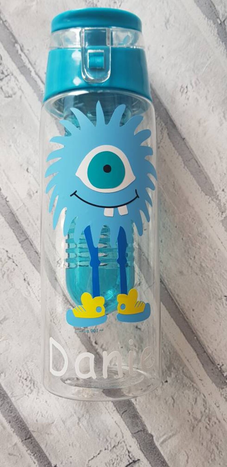 Personalised water bottle monster drink bottle add any name Etsy