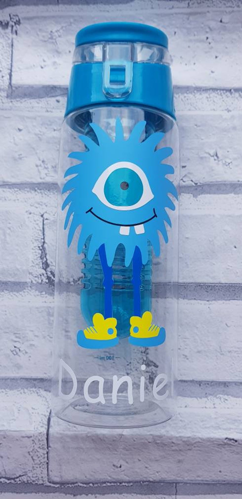 Personalised water bottle monster drink bottle add any name Etsy