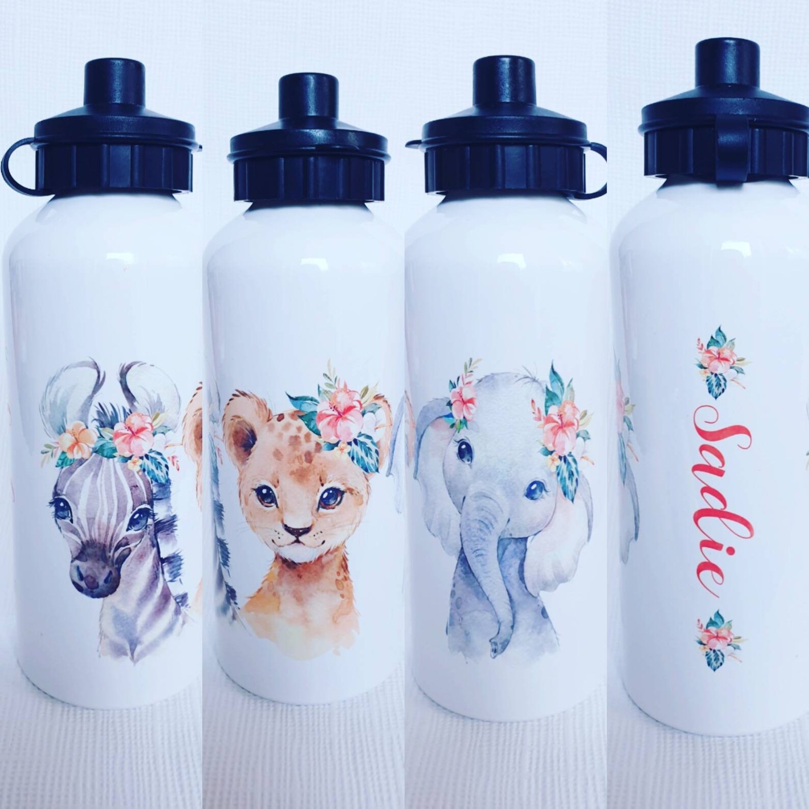 African animal water bottle personalised water bottle Etsy