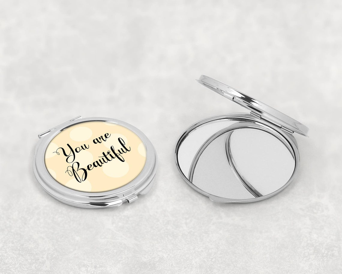 Personalised compact mirror you are beautiful personalised Etsy