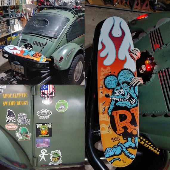 Hot Rod Fink - Custom Rat Fink Longboard Skateboard - Etsy