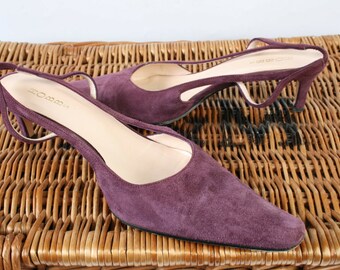 purple kitten heel shoes uk
