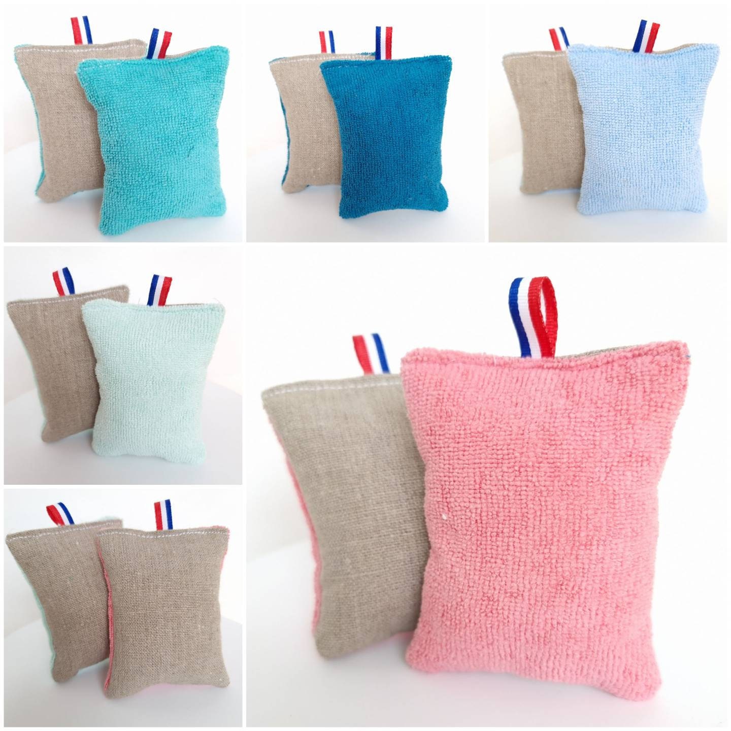 Eponge Pour La Vaisselle ou Le Ménage en Microfibre et Toile de Lin