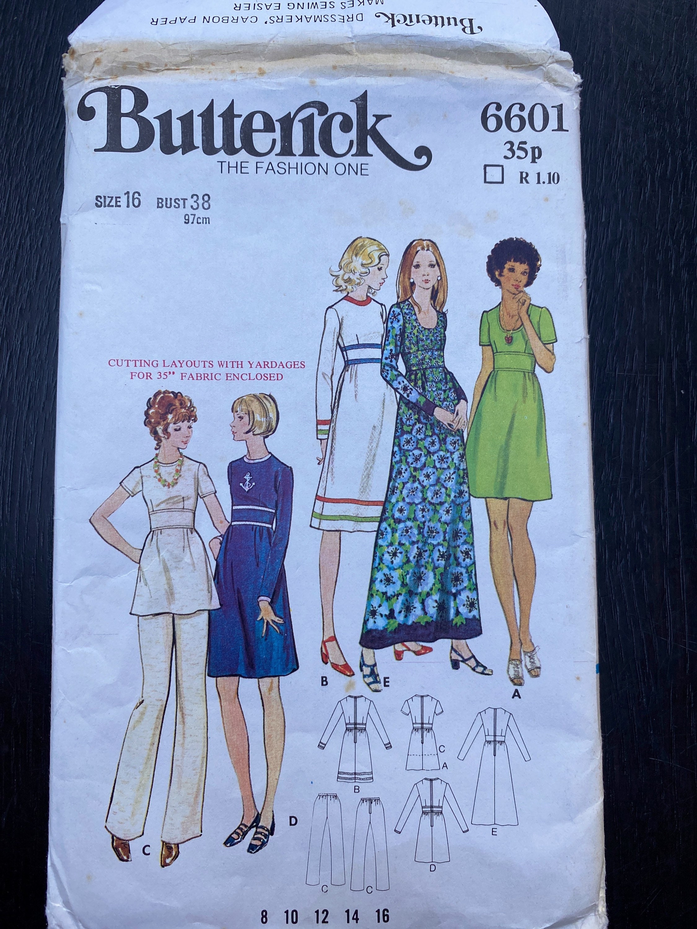 Vintage 1970's Wrap Tunic Top and Pants Pattern---Simplicity 5138---Size 12  Bust 34  UNCUT and Factory Folded