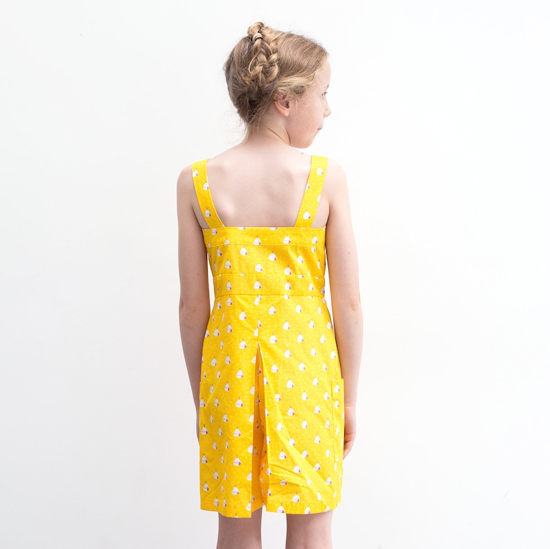 Pinafore Dress Children/'s Wear Kids wear Girls Clothes Yellow Pinafore Culotte Dresses Kids Clothes