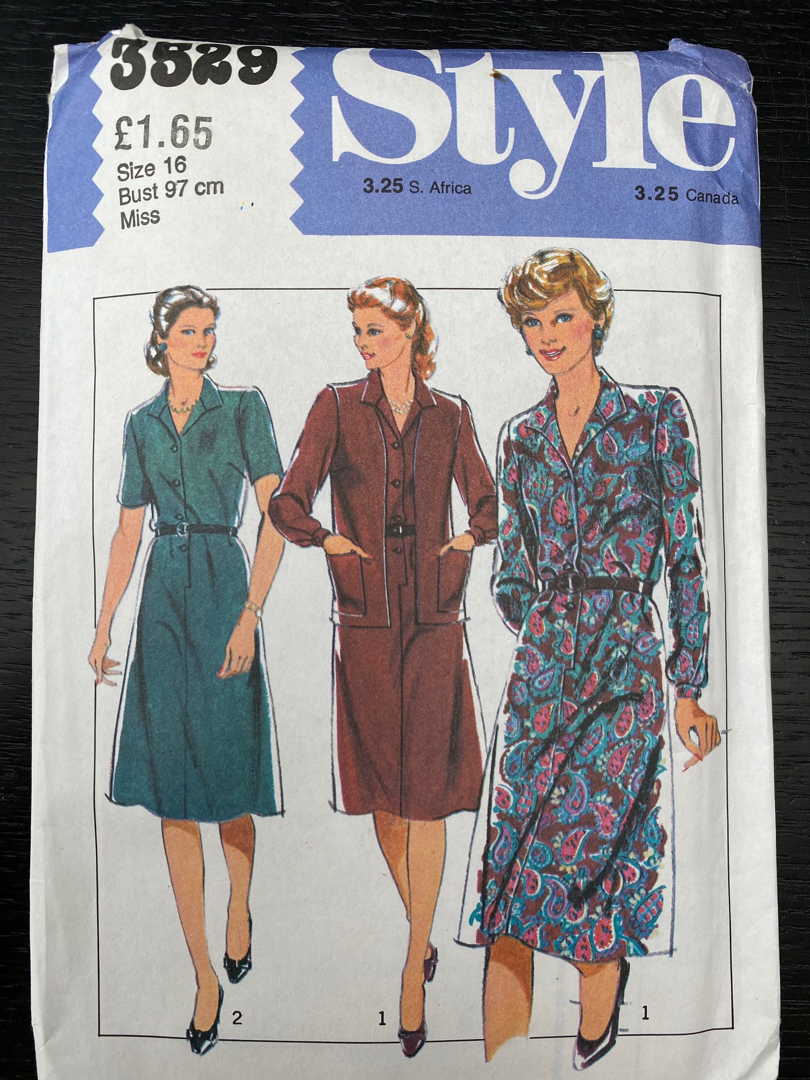 Vintage 1980s Sewing Pattern Style 3529 Dress and Sleeveless - Etsy UK
