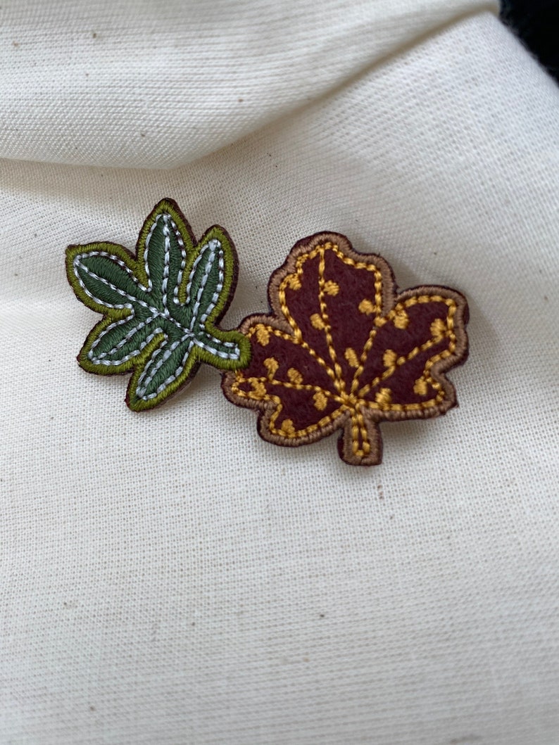 Leaf Iron on Patch for Bags Jackets and T-shirts and shoes