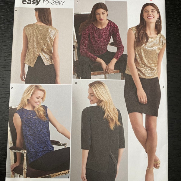 Simplicity Sewing Pattern Cross Back Top Uncut and Unused Party top Tunic Top 8260 Multi Size XXS - XXL
