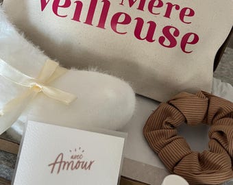 Mother's Day Gift Box - Mother's Day Pouch, Hair Tie, Lip Balm