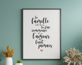 Family love poster A4 paper • Poster to offer