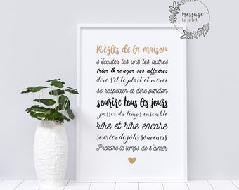 House rules poster