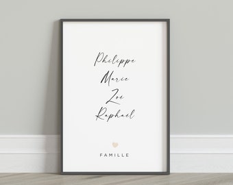 Customizable Family Poster • Love family • Decorative poster