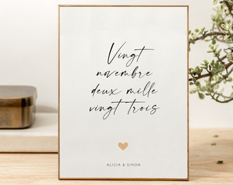 Couple poster "Key dates" • wedding gift