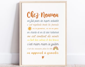 “At the nanny’s” poster • Childminder poster • End of year gift • Teacher poster
