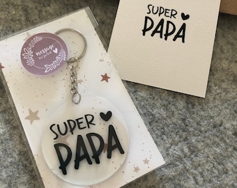 Personalized name keychain acrylic and permanent adhesive • Super nanny • mom