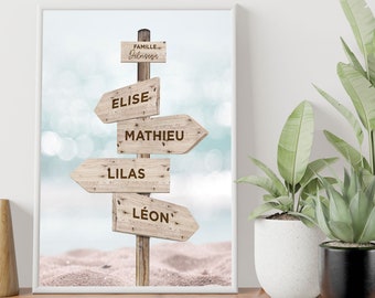 Family first names poster • Customizable poster • Family love
