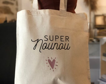Tote bag "Super Nanny" "Super Mistress" • Shopping bag • school gift, end of year