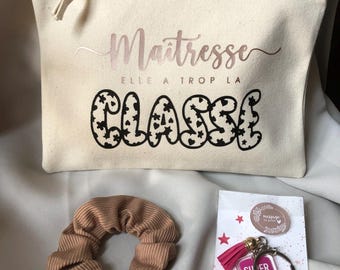 Teacher Gift Box • Cotton pouch, keychain, scrunchie
