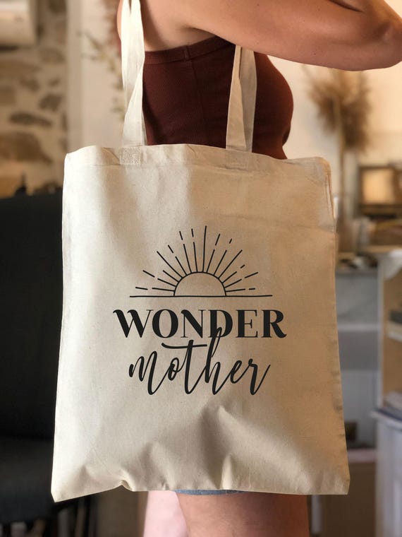 Tote bag “Wonder mother” • Sac shopping réutilisable 100% coton