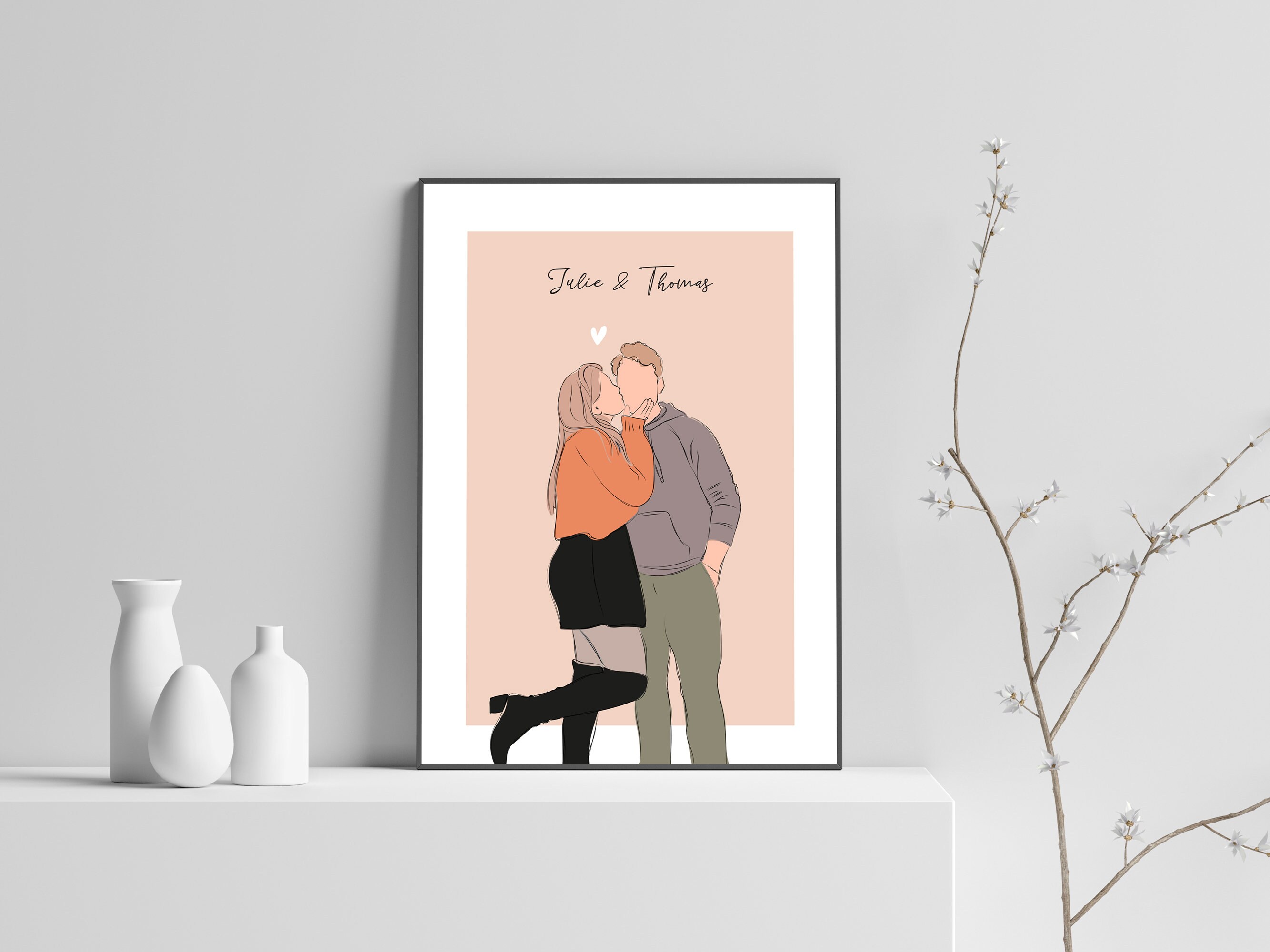 Portrait Illustration Famille Style Bd à Personnaliser d'après Photo