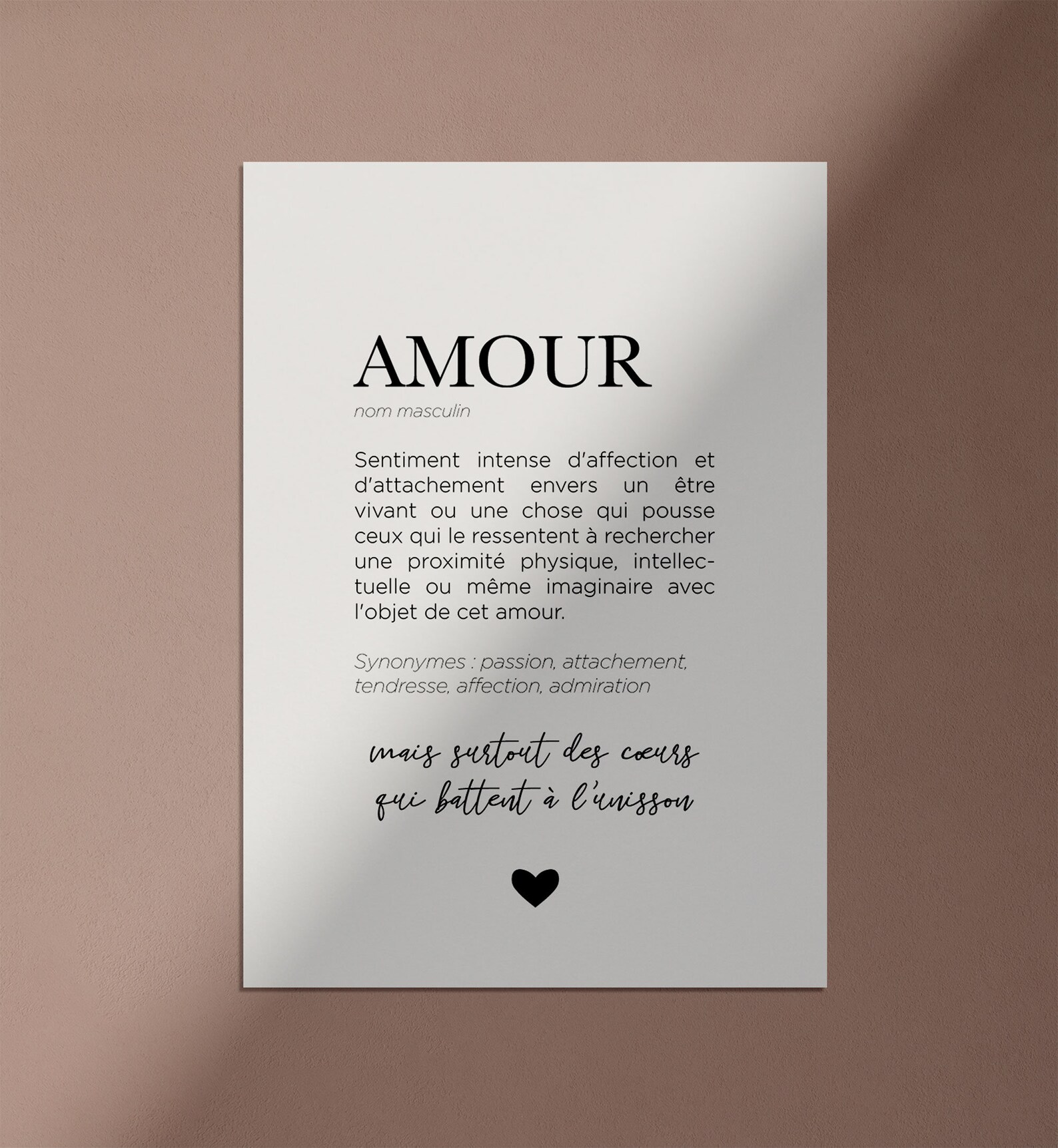Affiche Définition Amour à Personnaliser visual data 8