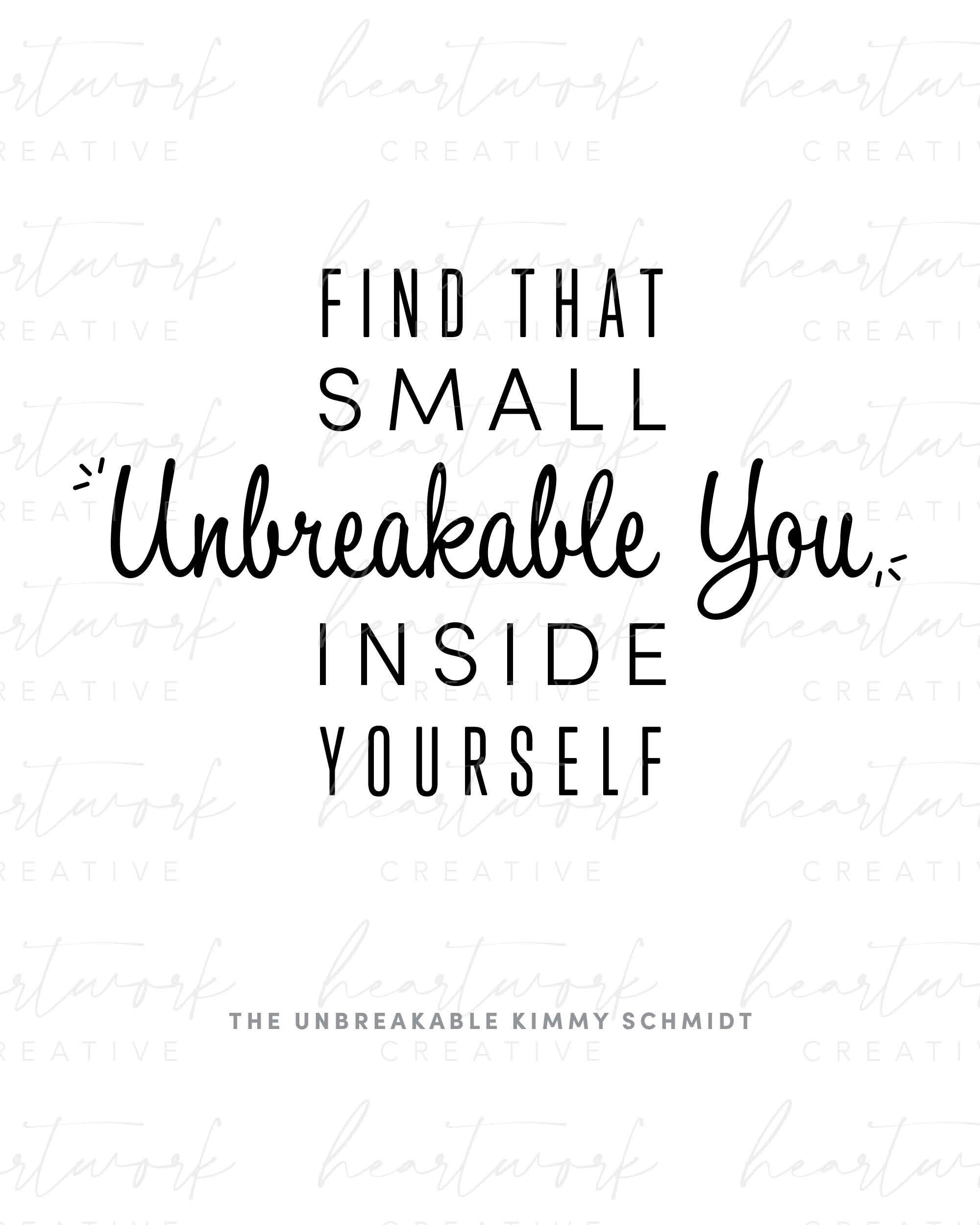 Kimmy Schmidt Unbreakable You Inside Yourself Feminist - Etsy