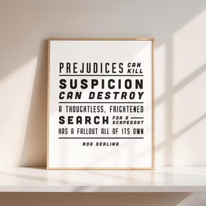 Rod Serling Twilight Zone Monsters Are Due On Maple Street Typography Design Wall Decor Printable Instant Digital Download