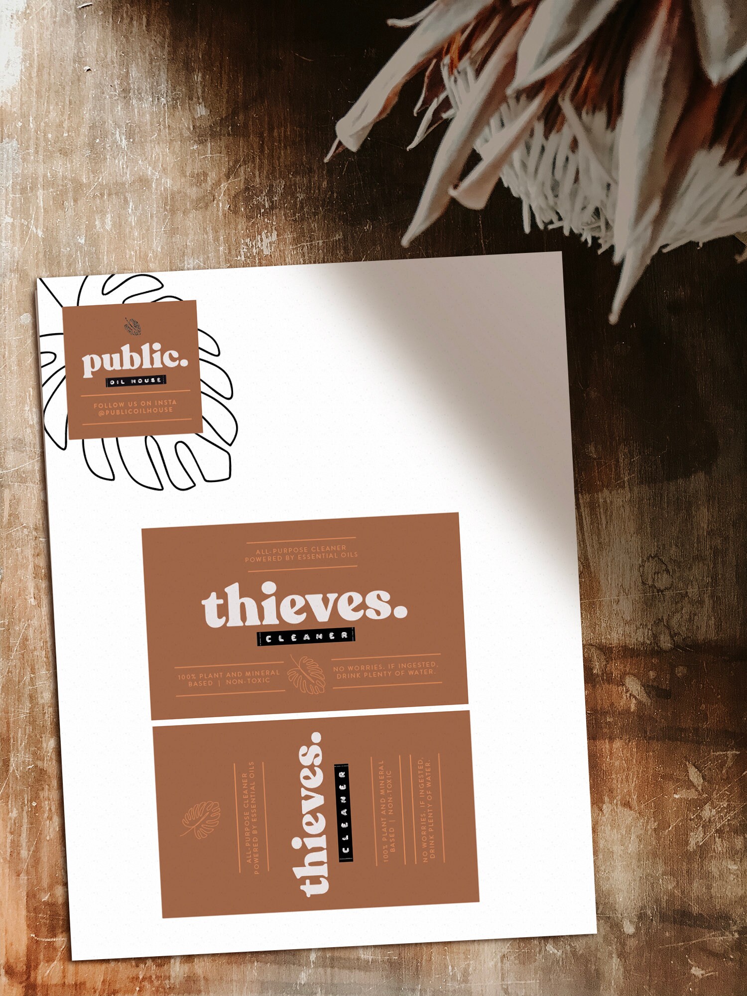 Thieves Cleaner Printable Label Oil Resources YLEO Doterra - Etsy