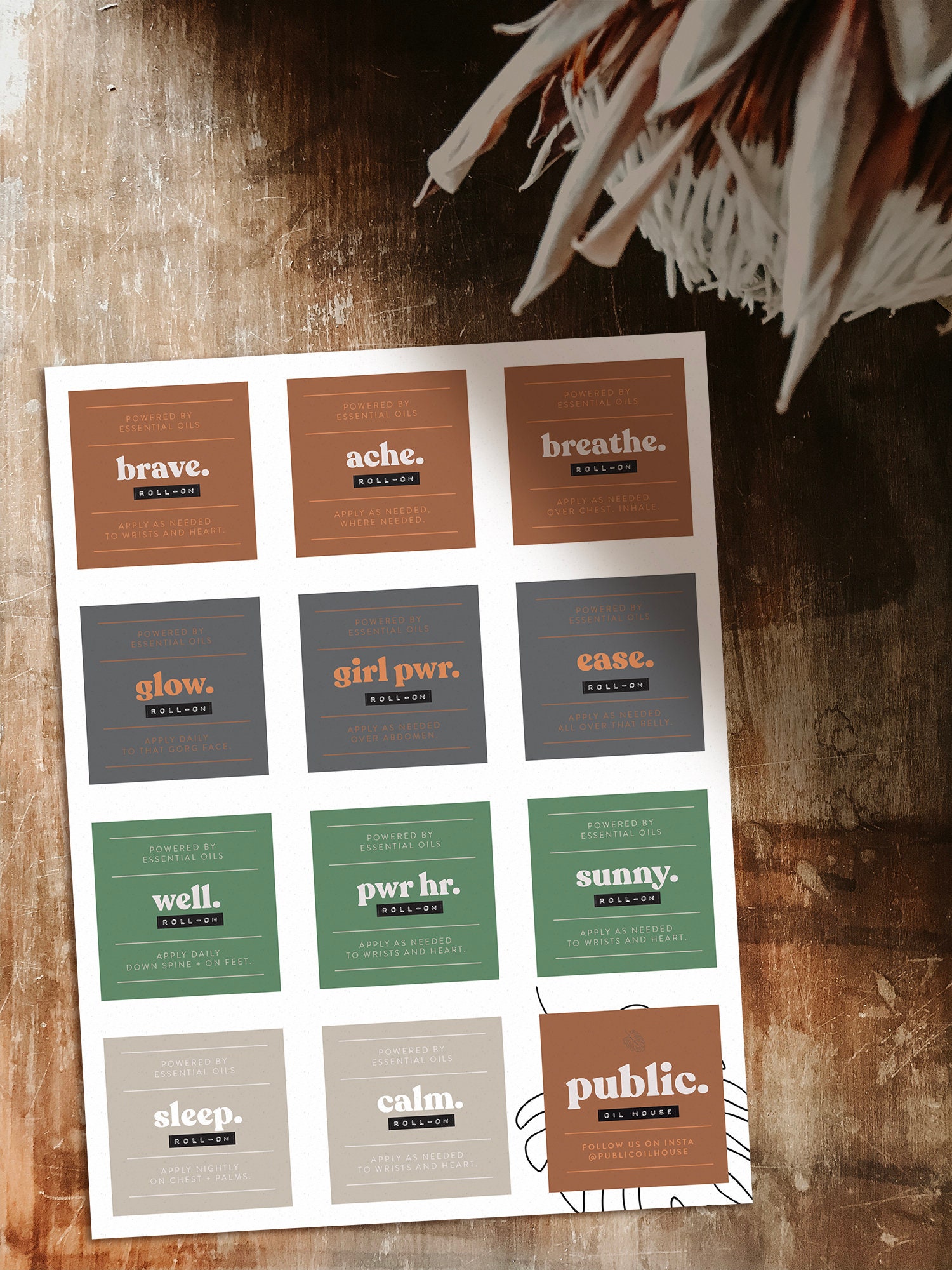 Roller Bottle Printable Labels Oil Resources YLEO Doterra - Etsy Australia