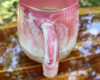 Beach Inspired Coffee Mug, Hand Poured Resin Art, Cocktail Glass, Wine  Glass Personalized, Glass Coffee Mug, Glassware, Stemless Wine Glass 