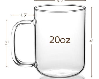 Large 20 oz coffee mug, blue beach mug, coastal decor,