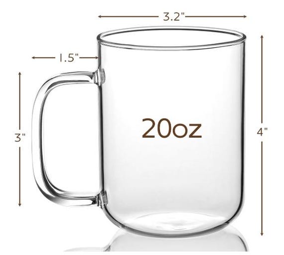10 oz double wall glass coffee mug with lid Double Wall Mug main image 1