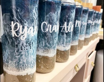 Beach Tumbler | Made with real sand | Stainless Steel Tumblers | Personalized water bottle | Gift for her