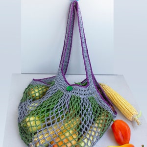 Crochet eco friendly net bag Foldable mesh tote bag Eco market bag Crochet net bag Beach mesh bag Shopping bag Shoulder tote bag Eco style