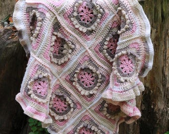 PATTERN: Crochet Baby Blanket Pattern and Tutorial - Crochet Pattern Granny Squares Crib Blanket Pattern - PDF File - Crochet gift pattern