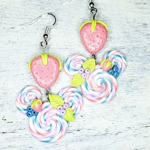 Berry Sweet Candy Swirl Oorbellen