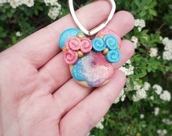 Buttercream Roses Dream Donut Keychain