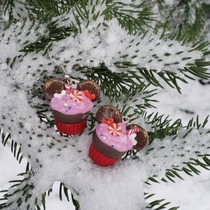 Peppermint Princess Cupcake Earrings image 2