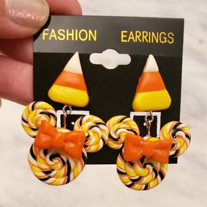 Candy Corn Cutie Earrings Studs image 2