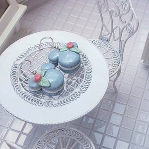 Cotton Candy Creme Magical Macaron Earrings