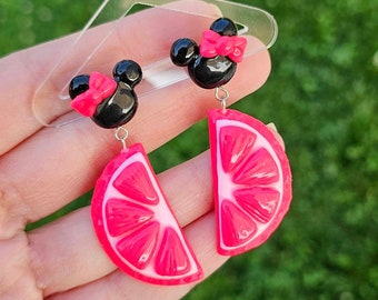 Summer Citrus Grapefruit Earrings