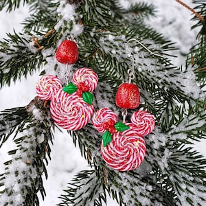 New Merry Mints Candy Swirl earrings!