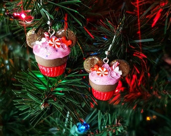 Peppermint Princess Cupcake Earrings