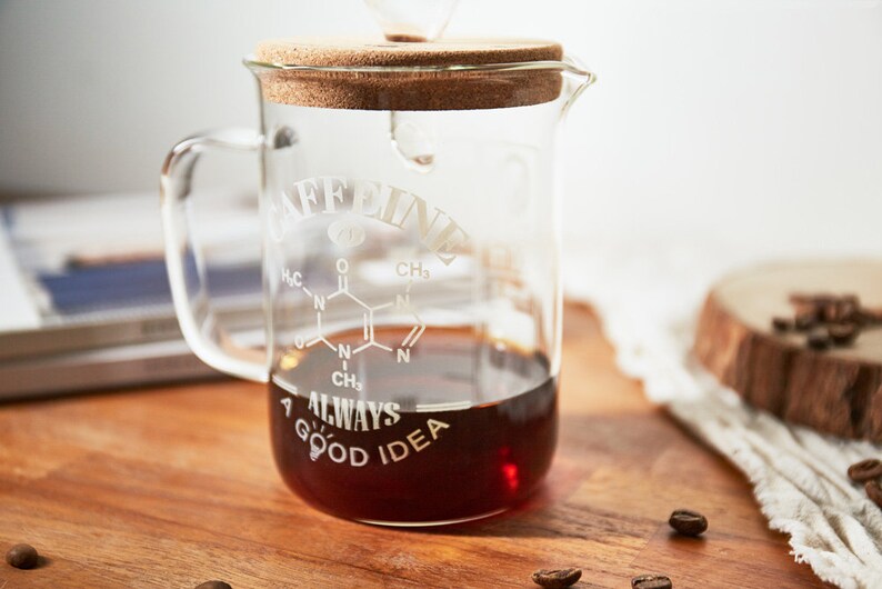 Laboratory Beaker Mug With Cork Cup Cover Etsy