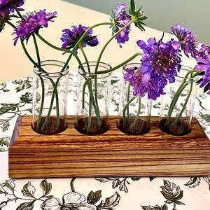 Test Tube Racks with Four Glass Tubes and Corks