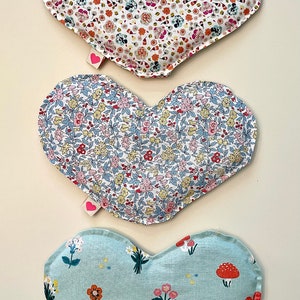 Corazones Hot Pack/Cold Pack con Arroz, Semillas de Lino y Lavanda imagen 1