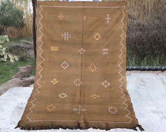 Moroccan Kilim rug - Berber kilim rug - Colorful Moroccan rug - Berber rug - Hand made kilim - Vintage berber rug - Flat woven rug - kilim