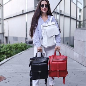 Leather Laptop Backpack for Women - Perfect for Work, School, Travel! Chic and Versatile backpack