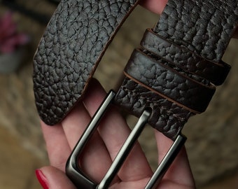 Mens leather belt, Gift for Grooms, gift or him, Monogrammed belts, Mens Belt, bison belt, black leather belt, brown leather belt